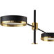 Oralee 6 Light 43 inch Black / Brass / Black Chandelier Ceiling Light